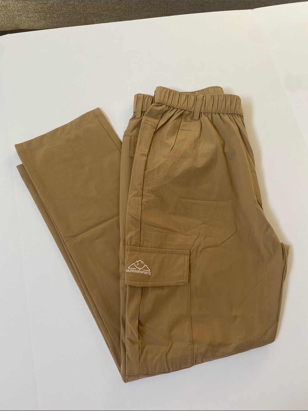 NWOT Outdoor Sports Ladies LARGE Khaki Tan Utility Cargo Pants Quick Dry UPF 50